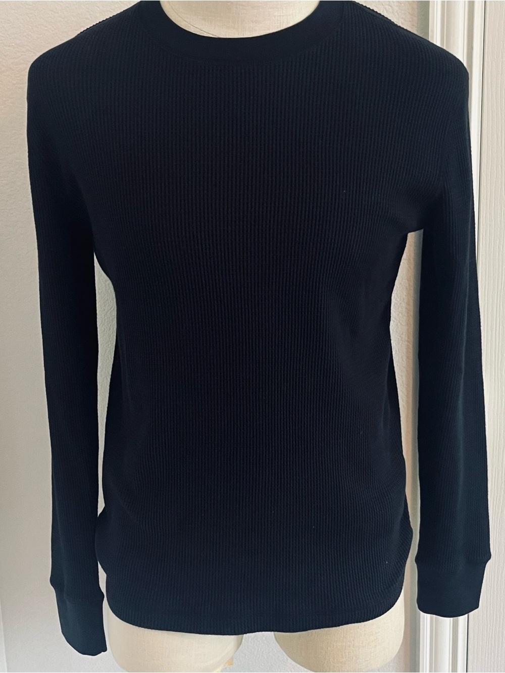 Black Men’s Ribbed Crewneck Sweater